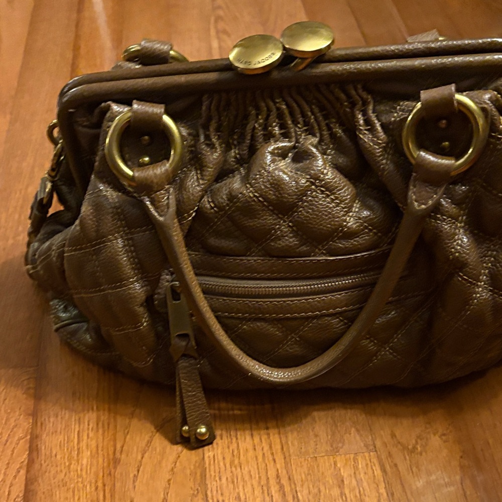 Marc Jacobs Quilted Leather Satchel in Brown with Gold Hardware - Picture 11 of 11